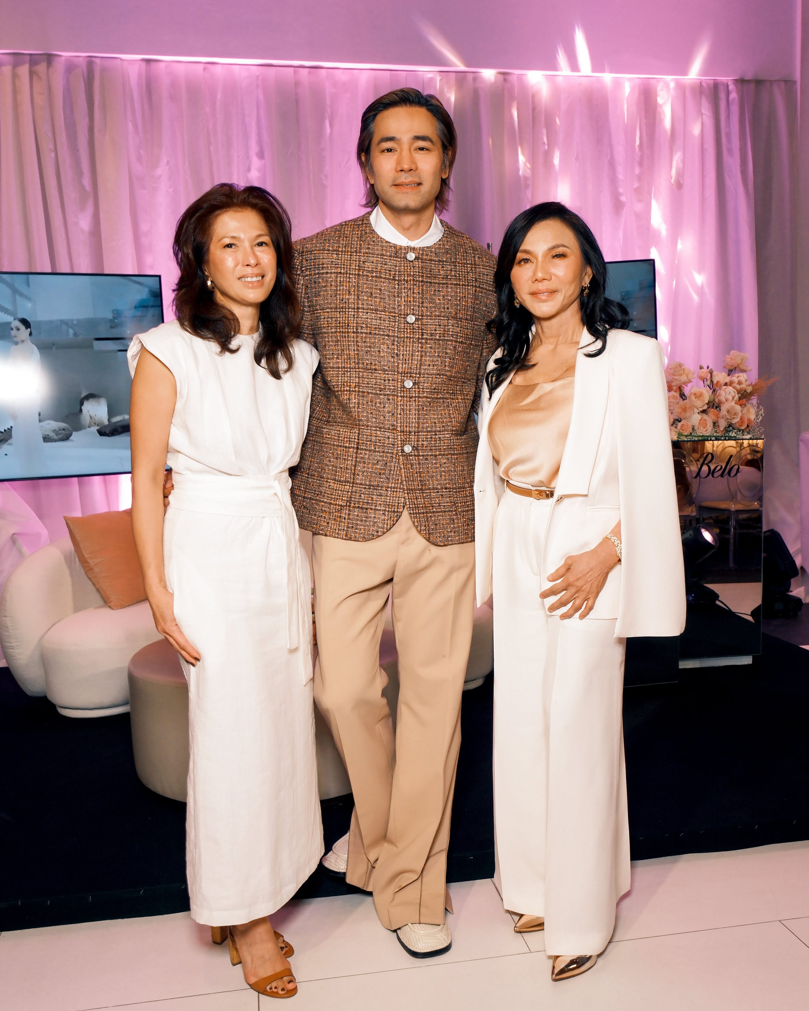 Belo Medical Group CEO Gina Lorenzana, Dr. Hayden Kho, and Dr. Vicki Belo at the launch of Belo Neurocosmetics